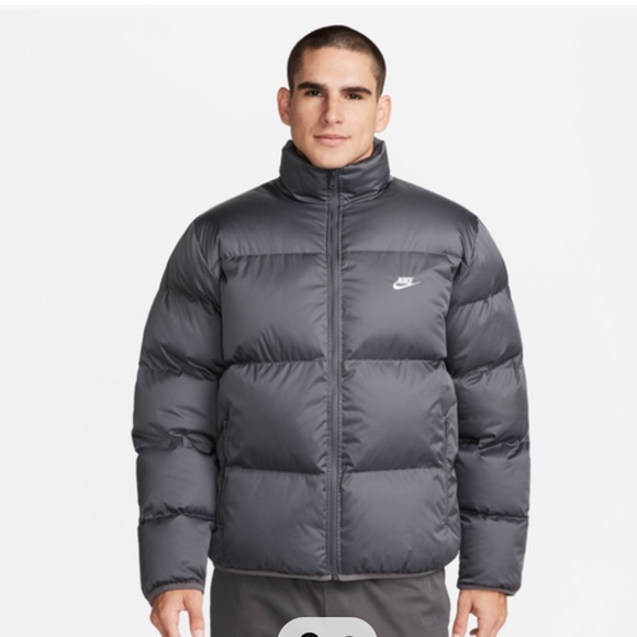 Nike Thermore Fill Club Puffer Jacket - “Iron Grey and White” - Picture 1 of 8